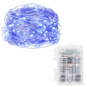 Гирлянда на батарейках Springos LED Pilot Blue, 9.9 м (100) (CL0103) - Фото №3