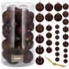 Набор елочных шаров Springos d=6, 5, 4 см коричневый, 30 шт (CA0177) - Фото №7