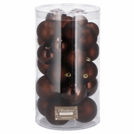 Набор елочных шаров Springos d=6, 5, 4 см коричневый, 30 шт (CA0177) - Фото №8