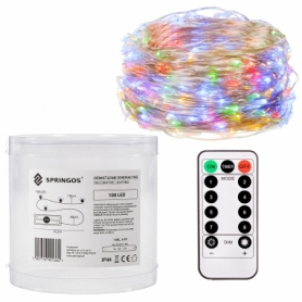 Гирлянда на батарейках Springos LED Pilot Mix, 9.9 м (100) (CL0104) - Фото №8