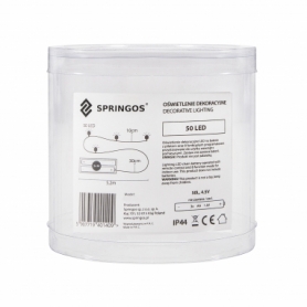 Гирлянда на батарейках Springos LED Pilot Cold White, 4.9 м (50) (CL0106) - Фото №10