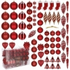 Набор елочных игрушек Springos d=4-6 см, h=4-13 см красный, 72 шт (CA0160) - Фото №8