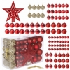 Набор елочных шаров Springos d=3-6 см красный, 100 шт (CA0122) - Фото №10