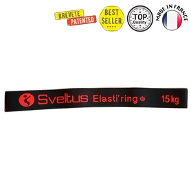 Резинка для фитнеса тканевая Sveltus Elasti'ring черная (SLTS-0155), 15 кг