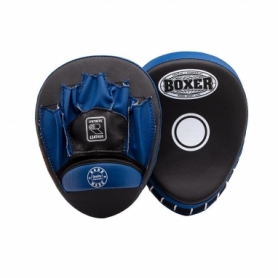 Лапы боксерские гнутые Boxer черно-синие, 1 мм (2011-01B)