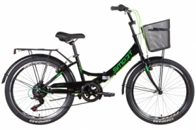 Велосипед складной Formula SMART - 24", рама - 15", черно-зеленый  (OPS-FR-24-377)
