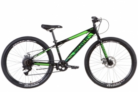 Велосипед подростковый горный Discovery ATTACK DD - 26", рама - 13", черно-зеленый  (OPS-DIS-26-439)