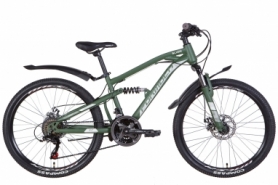 Велосипед горный Formula BLAZE AM2 DD - 24", рама - 14", темно-зеленый (OPS-FR-24-331)