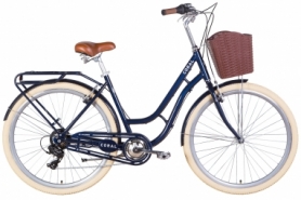 Велосипед городской женский Dorozhnik CORAL - 28", рама - 19", темно-синий (OPS-D-28-297)