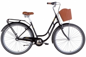 Велосипед городской женский Dorozhnik RETRO St - 28", рама - 19", черный (OPS-D-28-312)