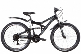 Велосипед горный Discovery CANYON AM2 Vbr Pl - 26", рама - 17,5", черно-серый (OPS-DIS-26-448)