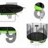 Батут с защитной сеткой и лестницей 4FIZJO Classic Black/Green 8FT, 252 см (4FJ0304) - Фото №7