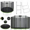 Батут с защитной сеткой и лестницей 4FIZJO Classic Black/Green 8FT, 252 см (4FJ0304) - Фото №10