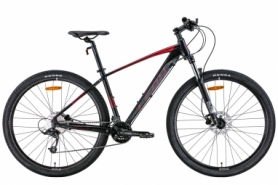 Велосипед горный 29" Leon TN-70 AM Hydraulic lock out HDD 2022 (черный с красным (м))
