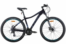 Велосипед горный женский 27.5" Leon XC-LADY AM Hydraulic lock out DD 2022 (черный с сиреневым (м))