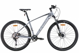 Велосипед горный 29" Leon TN-60 AM Hydraulic lock out HDD 2022 (серый с черным и синим (м))