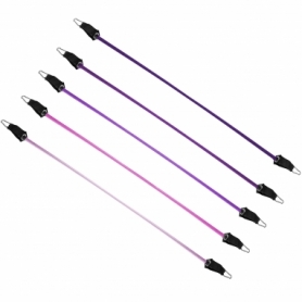 Набор трубчатых эспандеров универсальные Springos 4.5-22.7 кг фиолетовый, 5 шт (FA0135) - Фото №4