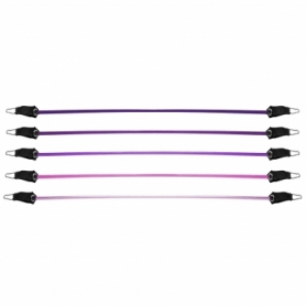 Набор трубчатых эспандеров универсальные Springos 4.5-22.7 кг фиолетовый, 5 шт (FA0135) - Фото №5