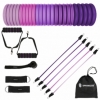 Набор трубчатых эспандеров универсальные Springos 4.5-22.7 кг фиолетовый, 5 шт (FA0135) - Фото №10