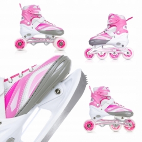 Роликовые коньки SportVida 4 в 1 White/Pink (SV-LG001-WH-PNK)