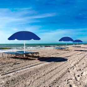 Зонт пляжный с регулируемой высотой и наклоном Springos синий, 180 см (BU0022) - Фото №4