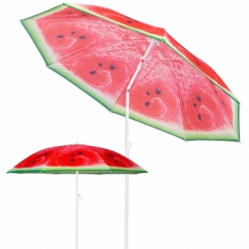 Зонт пляжный с регулируемой высотой и наклоном Springos красный, 180 см (BU0020)