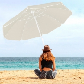 Зонт пляжный с регулировкой высоты Springos бежевый, 160 см (BU0018) - Фото №7