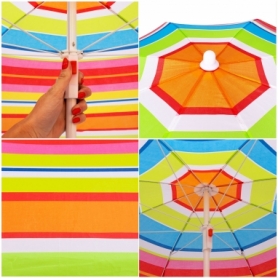 Зонт пляжный с регулировкой высоты Springos цветной, 160 см (BU0017) - Фото №7