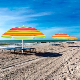 Зонт пляжный с регулировкой высоты Springos цветной, 160 см (BU0017) - Фото №10