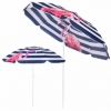Зонт пляжный с регулируемой высотой и наклоном Springos бело-синий, 180 см (BU0019)