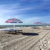 Зонт пляжный с регулируемой высотой и наклоном Springos бело-синий, 180 см (BU0019) - Фото №6