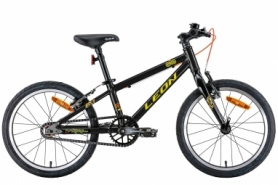 Велосипед детский 18" Leon GO Vbr 2022 (черный с желтым)