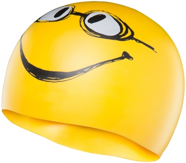 Шапочка для плавання TYR Have A Nice Day Silicone Swim Cap, Yellow (LCSMILEY-720)