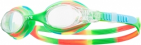 Окуляри для плавання дитячі TYR Swimple Tie Dye Kids, Green/Orange (LGSWTD-307)