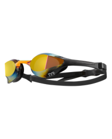 Окуляри для плавання стартові TYR Tracer-X Elite Mirrored Racing, Gold/Orange (LGTRXELM-756)