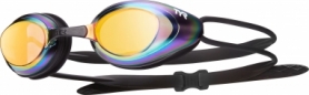 Окуляри для плавання стартові TYR Black Hawk Racing Mirrored, Gold/Metal Rainbow/Black (LGBHM-223)