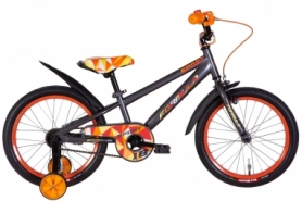 Велосипед детский ST 18" Formula SPORT с крылом Pl 2022 (серый с оранжевым)