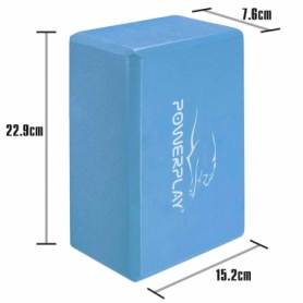 Блок для йоги 2 шт. (пара) PowerPlay 4006 Yoga Brick EVA Сині - Фото №3