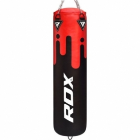 Мешок боксерский RDX Leather Black/Red 1.5 м, 45-55 кг (СТОК)
