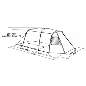 Палатка четырехместная Easy Camp Huntsville 400 (120383) - Фото №3
