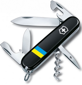 Нож швейцарский Victorinox Spartan Ukraine черный с флагом Украины (1.3603.3_T1100u)
