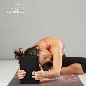 Блок для йоги 2 шт. (пара) PowerPlay 4006 Yoga Brick EVA Чорні - Фото №4