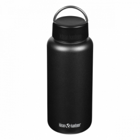 Бутылка для воды Klean Kanteen Wide Loop Cap Black, 1,2 л (1009497)