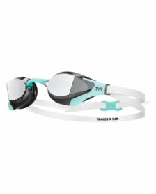 Окуляри для плавання TYR Tracer-X RZR Mirrored Racing, Silver/Mint/White (LGTRXRZM-718)