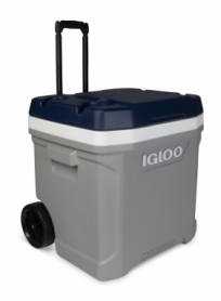 Изотермический контейнер на колесах Igloo  Maxcold Latitude 62 Roller, 56 л, серый с синим