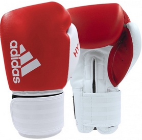 Перчатки боксерские Adidas Hybrid 200, красно-белые (Adi-Hyb200-GB)
