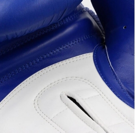 Перчатки боксерские Adidas Hybrid 200, сине-белые (ADIH200-bl-wh) - Фото №6