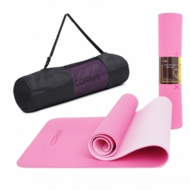 Коврик для йоги и фитнеса Cornix TPE 183 x 61 x 0.6 cм Pink/Rose (XR-0005)