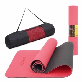 Коврик для йоги и фитнеса Cornix TPE 183 x 61 x 0.6 cм Red/Black (XR-0006)