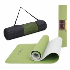 Коврик для йоги и фитнеса Cornix TPE 183 x 61 x 0.6 cм Green/Grey (XR-0008)